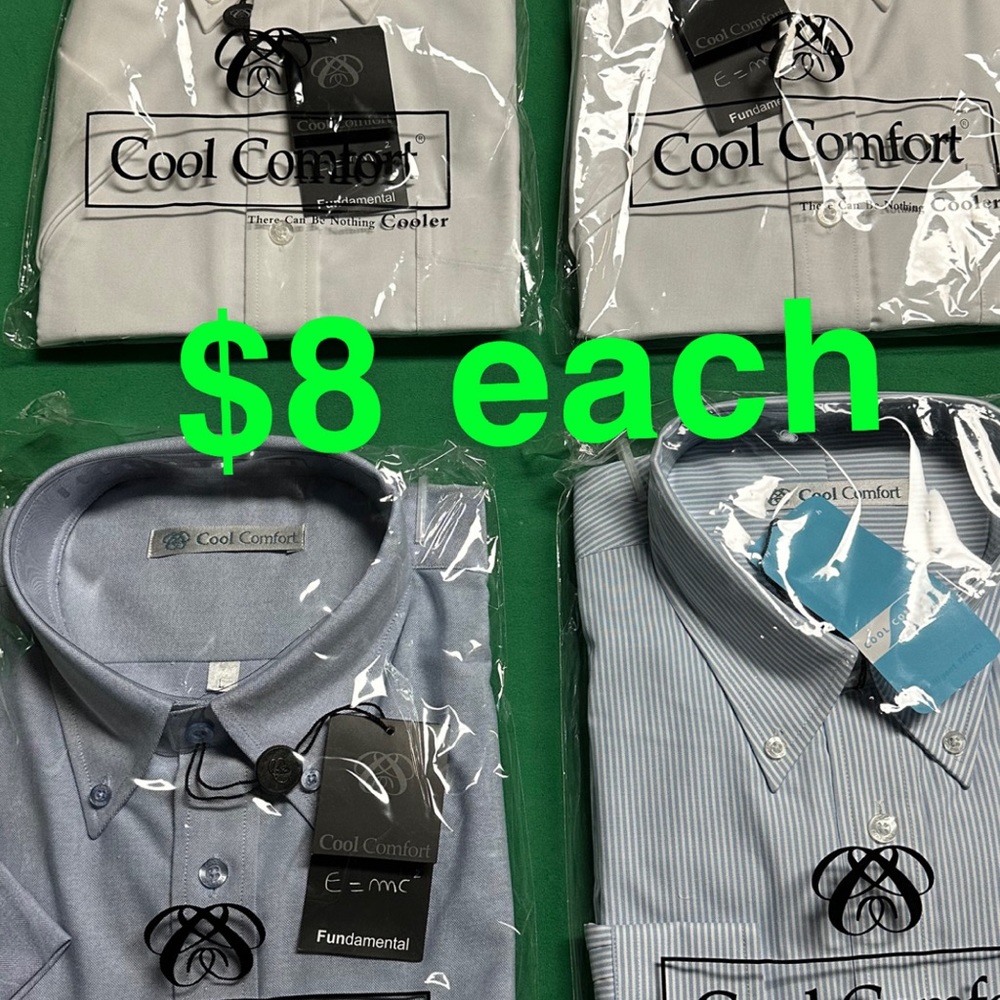 Men's Long Sleeve Button Up Shirts $8 each